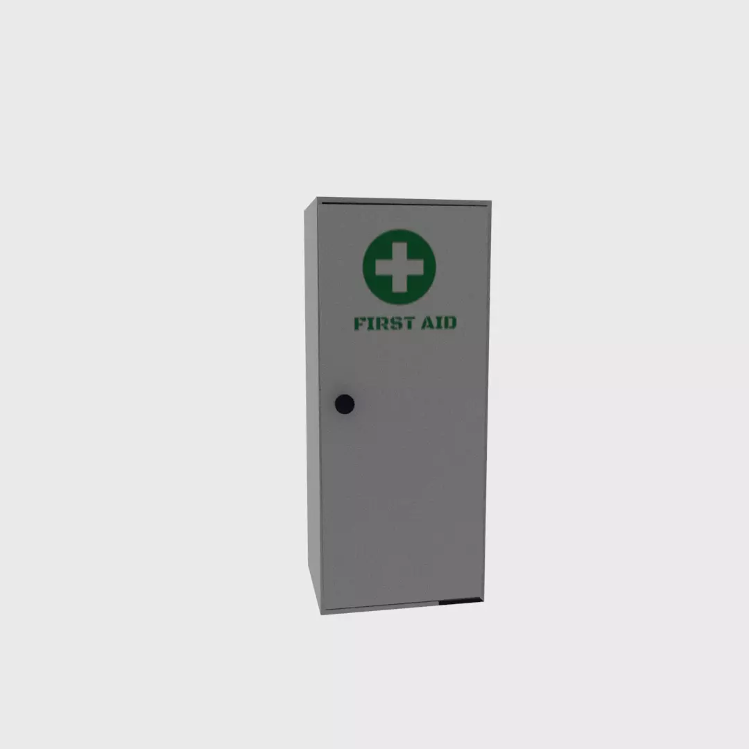 First aid cabinet Low-poly 3D model_0