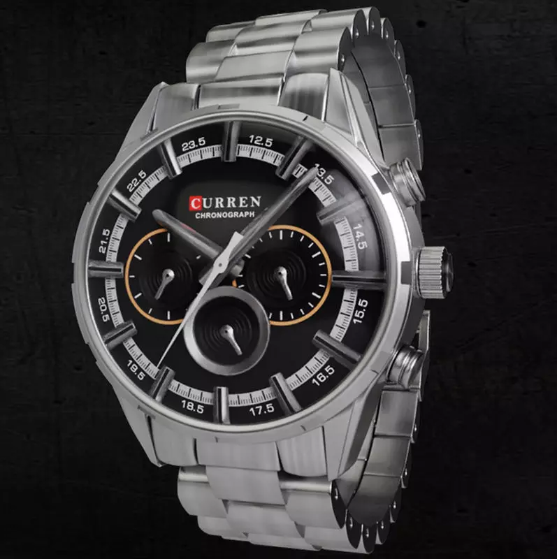 Steel wristwatch 3D model