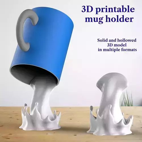 Mug holder cup holder Splash home decor 3D print model