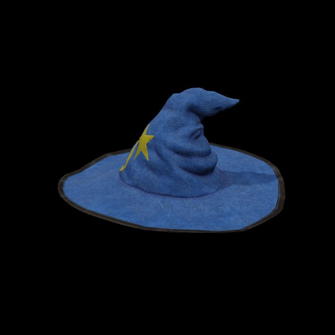 Magical hat classic Low-poly 3D model_6