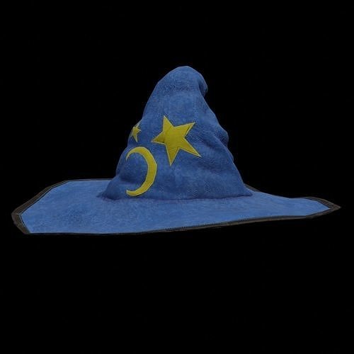 Magical hat classic Low-poly 3D model