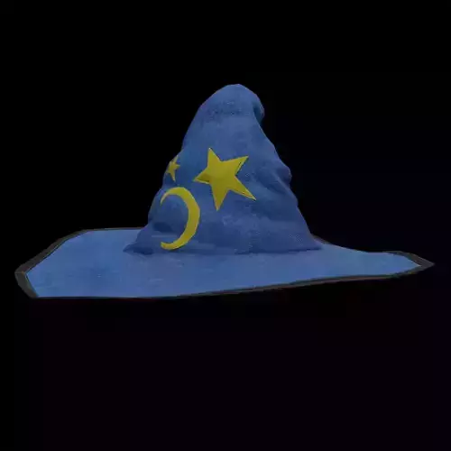 Magical hat classic Low-poly 3D model