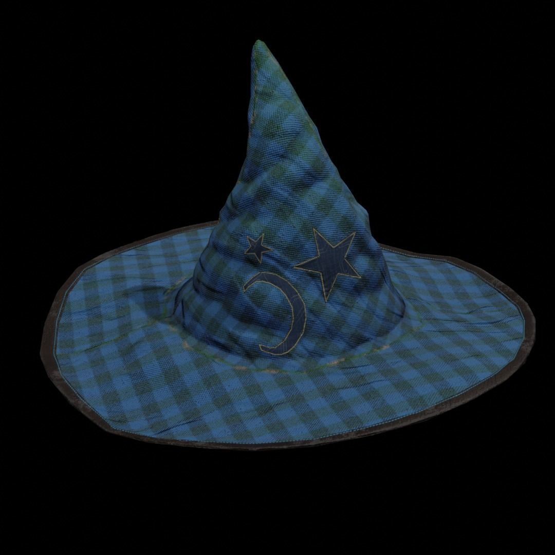 Magical hat classic Low-poly 3D model_13