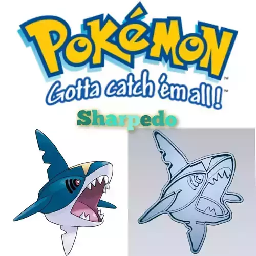 Amazing Pokemon Sharpedo Cookie Cutter Stamp Cake Decorating 