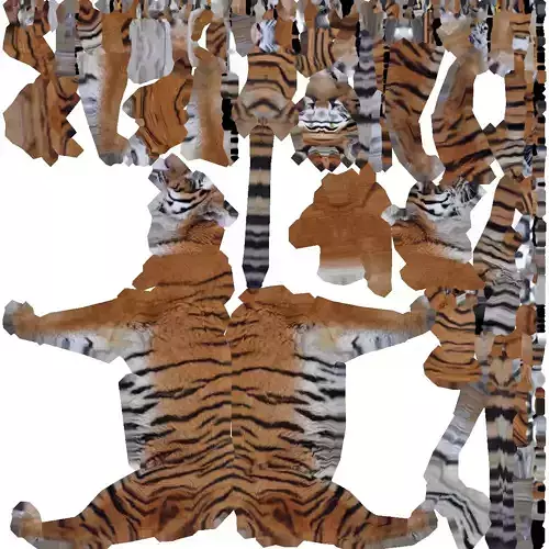 TIGRE-ANIMADO group of tigers in poses 3D model