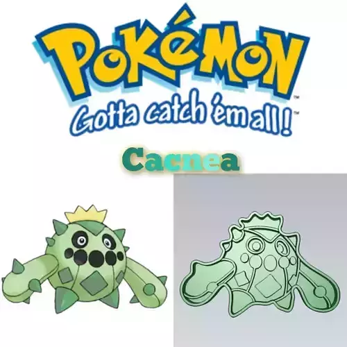 Amazing Pokemon Cacnea Cookie Cutter Stamp Cake Decorating 