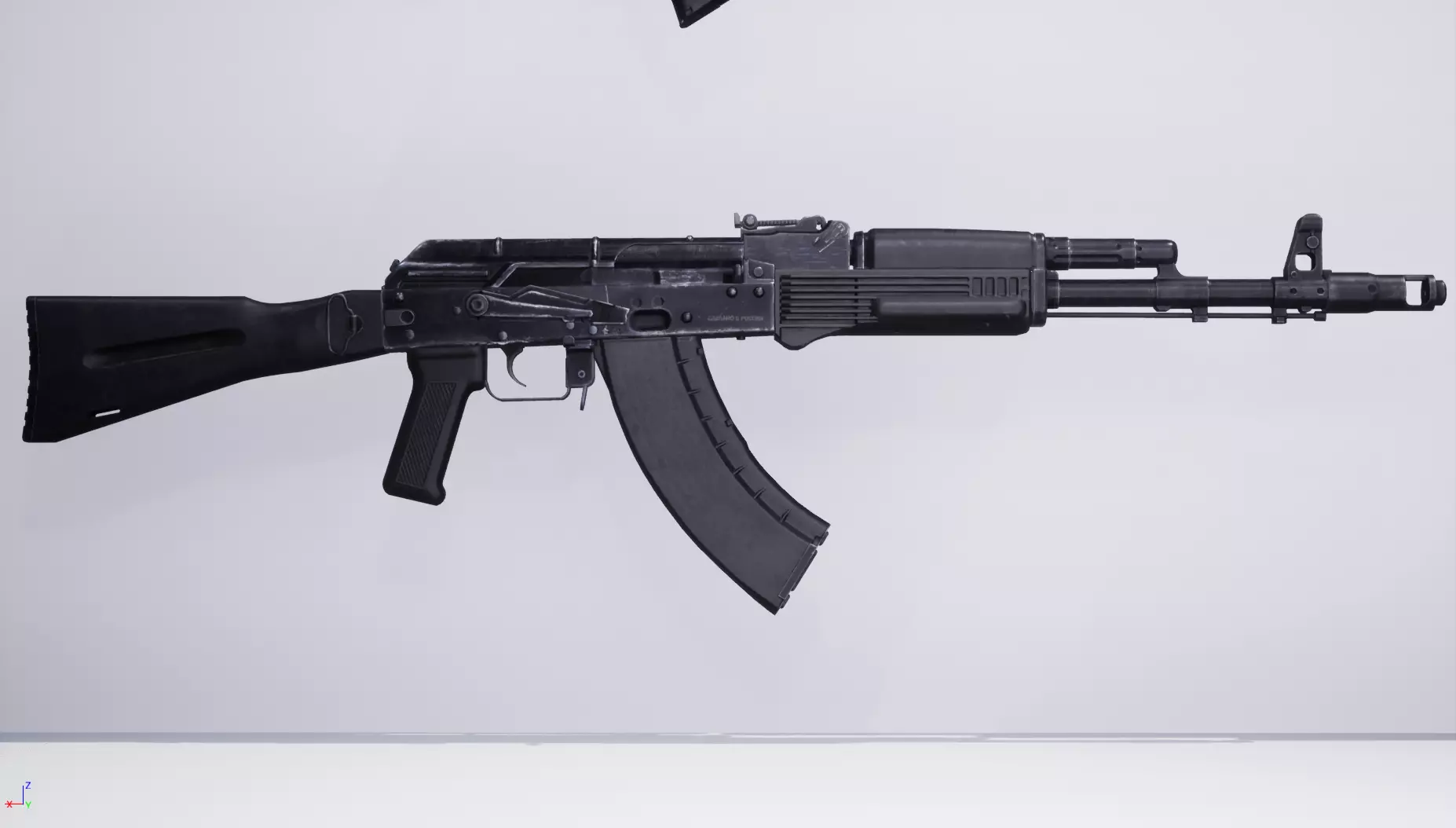 AK103 rifle Low-poly 3D model_0