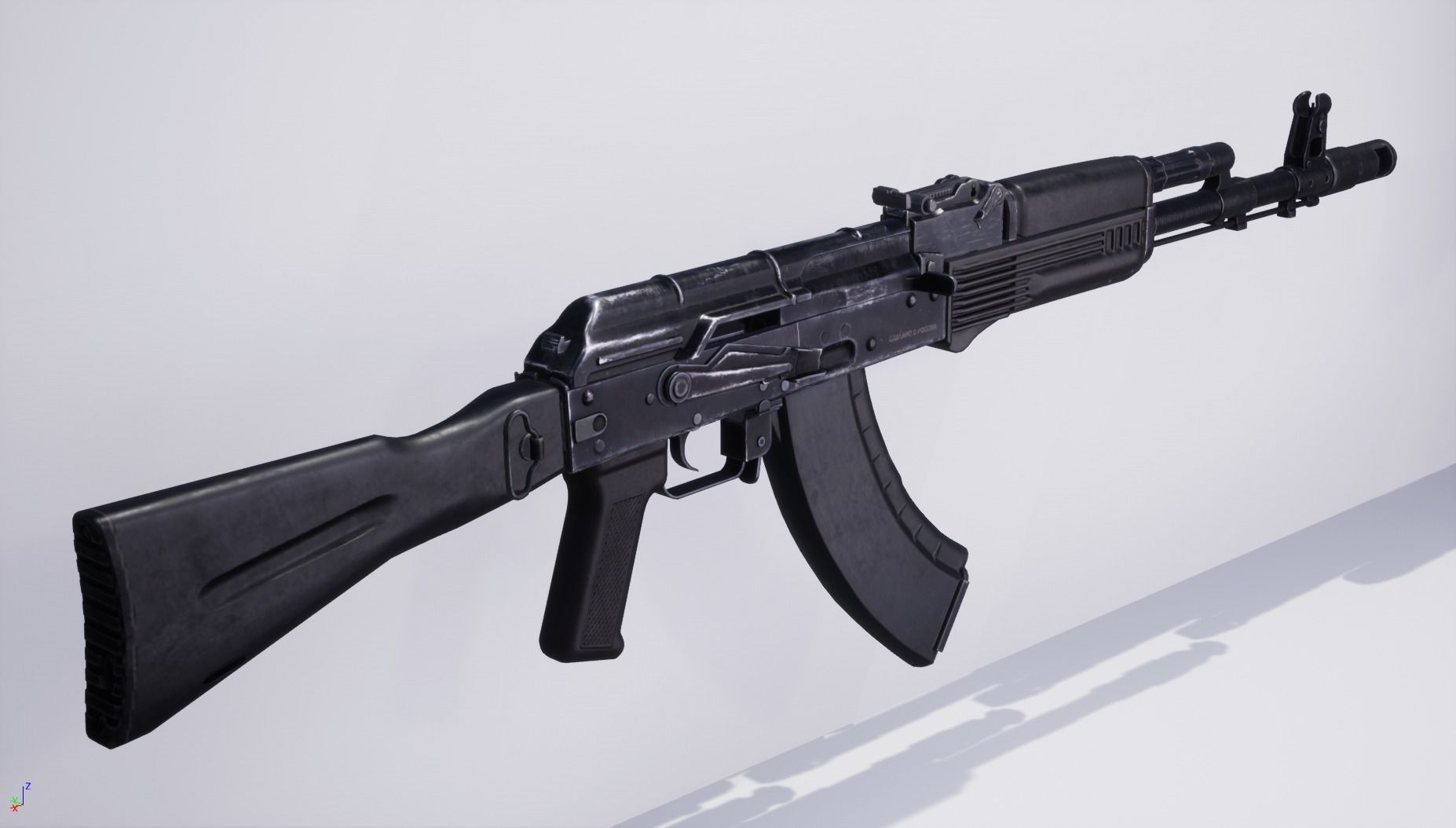 AK103 rifle Low-poly 3D model_1