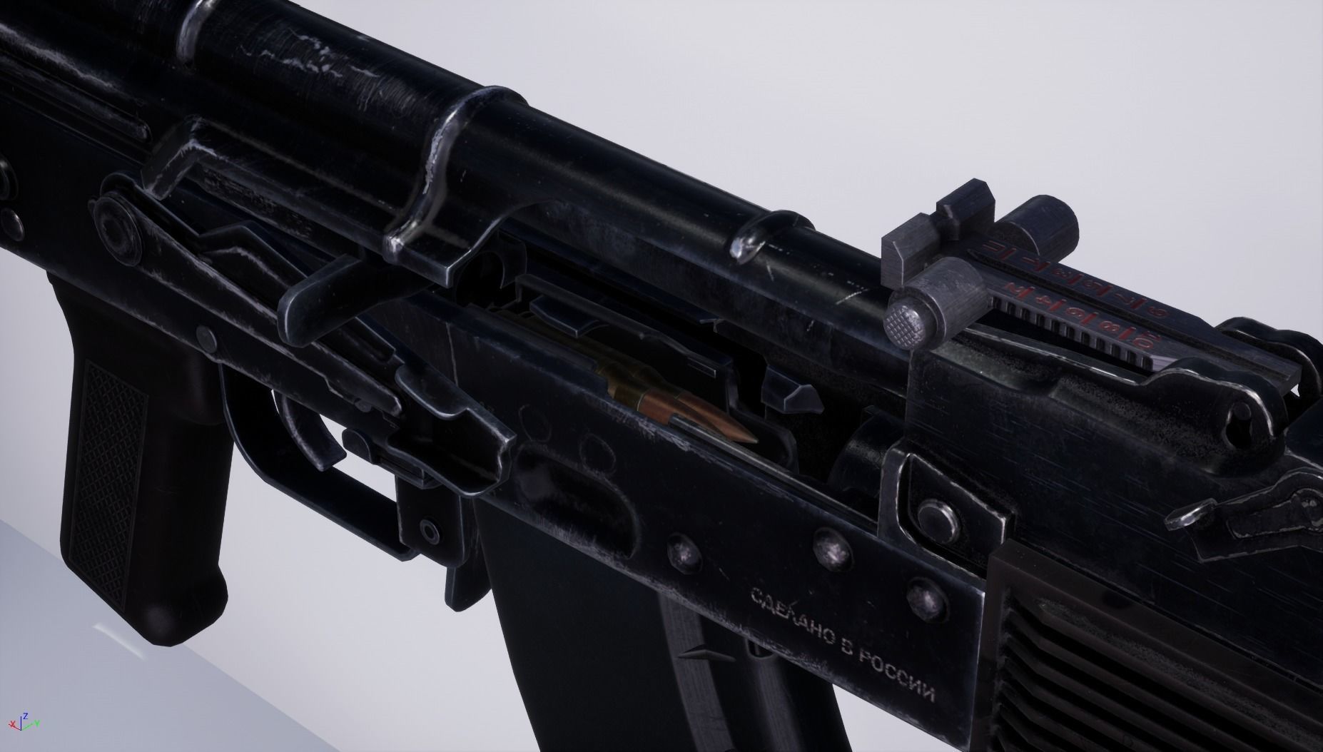 AK103 rifle Low-poly 3D model_11