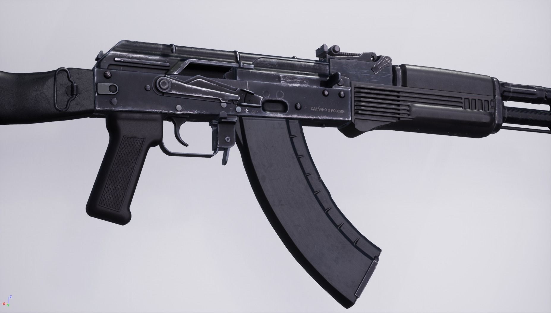 AK103 rifle Low-poly 3D model_6