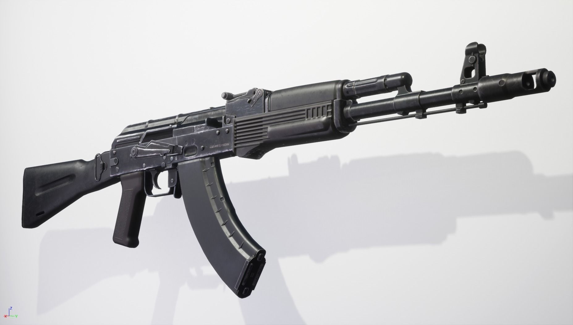 AK103 rifle Low-poly 3D model_4
