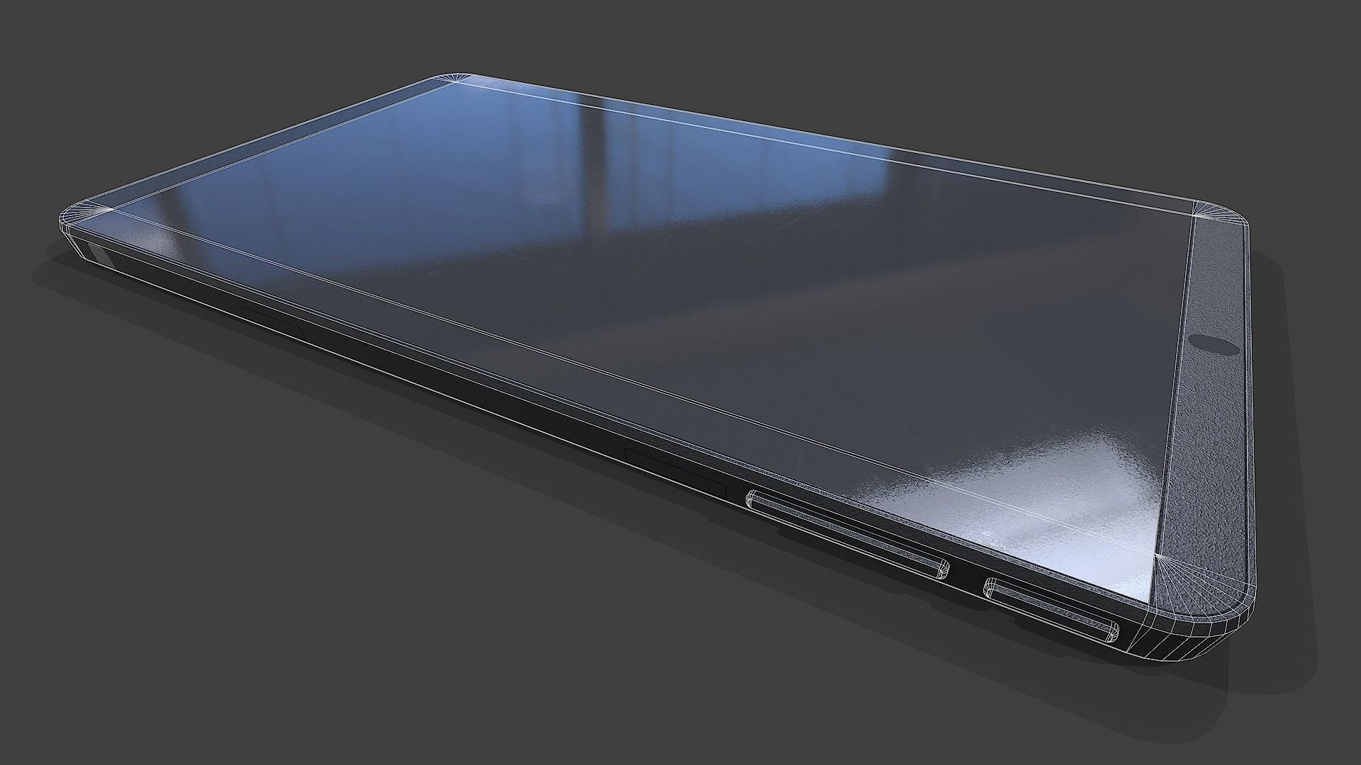 Tablet V01 Low-Poly Low-poly 3D model_9