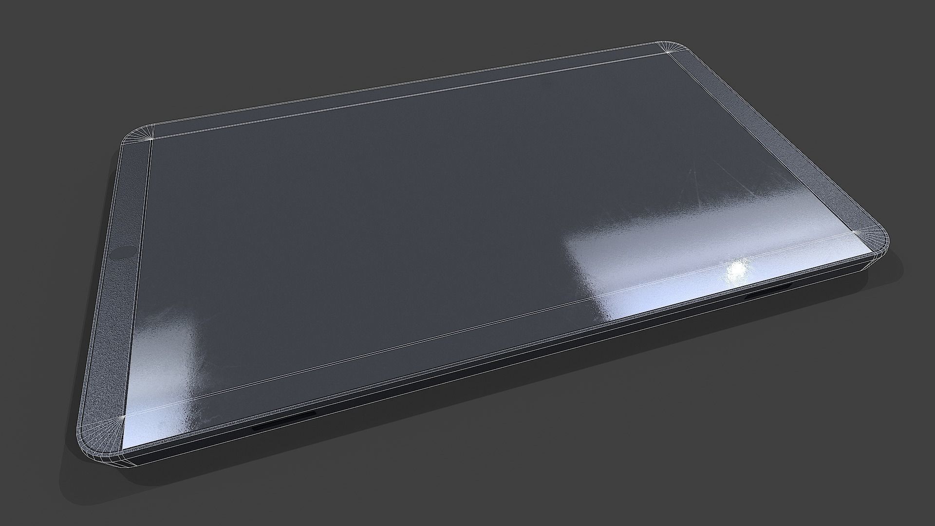 Tablet V01 Low-Poly Low-poly 3D model_3