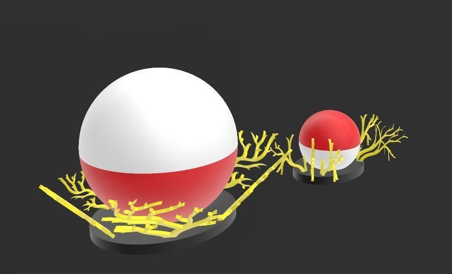 Pokemon Voltorb and Electrode 3D model with Base 3D print model_10