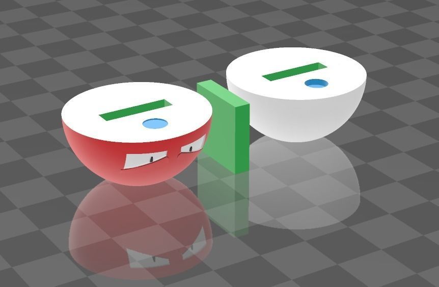 Pokemon Voltorb and Electrode 3D model with Base 3D print model_5
