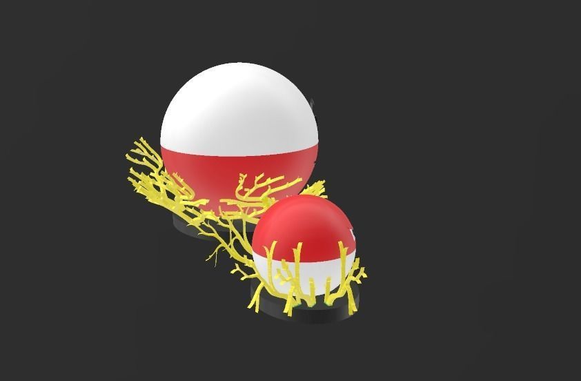 Pokemon Voltorb and Electrode 3D model with Base 3D print model_6