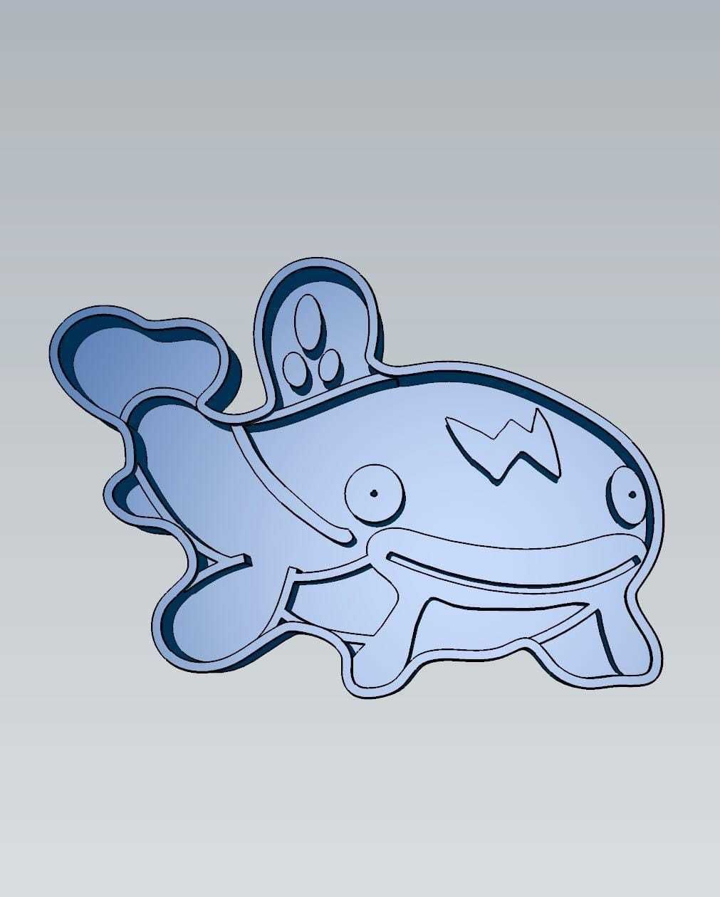 Amazing Pokemon Whiscash Cookie Cutter Stamp Cake Decorating  3D model_1