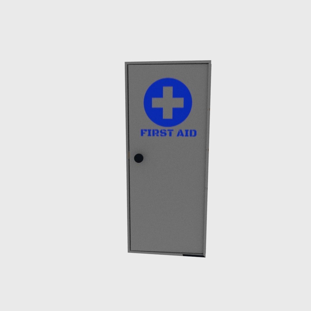 First aid cabinet  Low-poly 3D model_11
