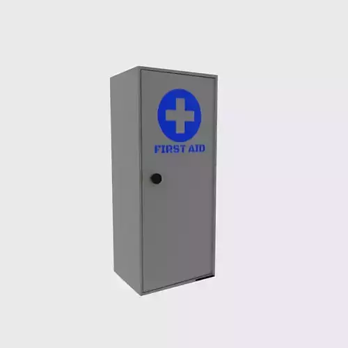 First aid cabinet  Low-poly 3D model