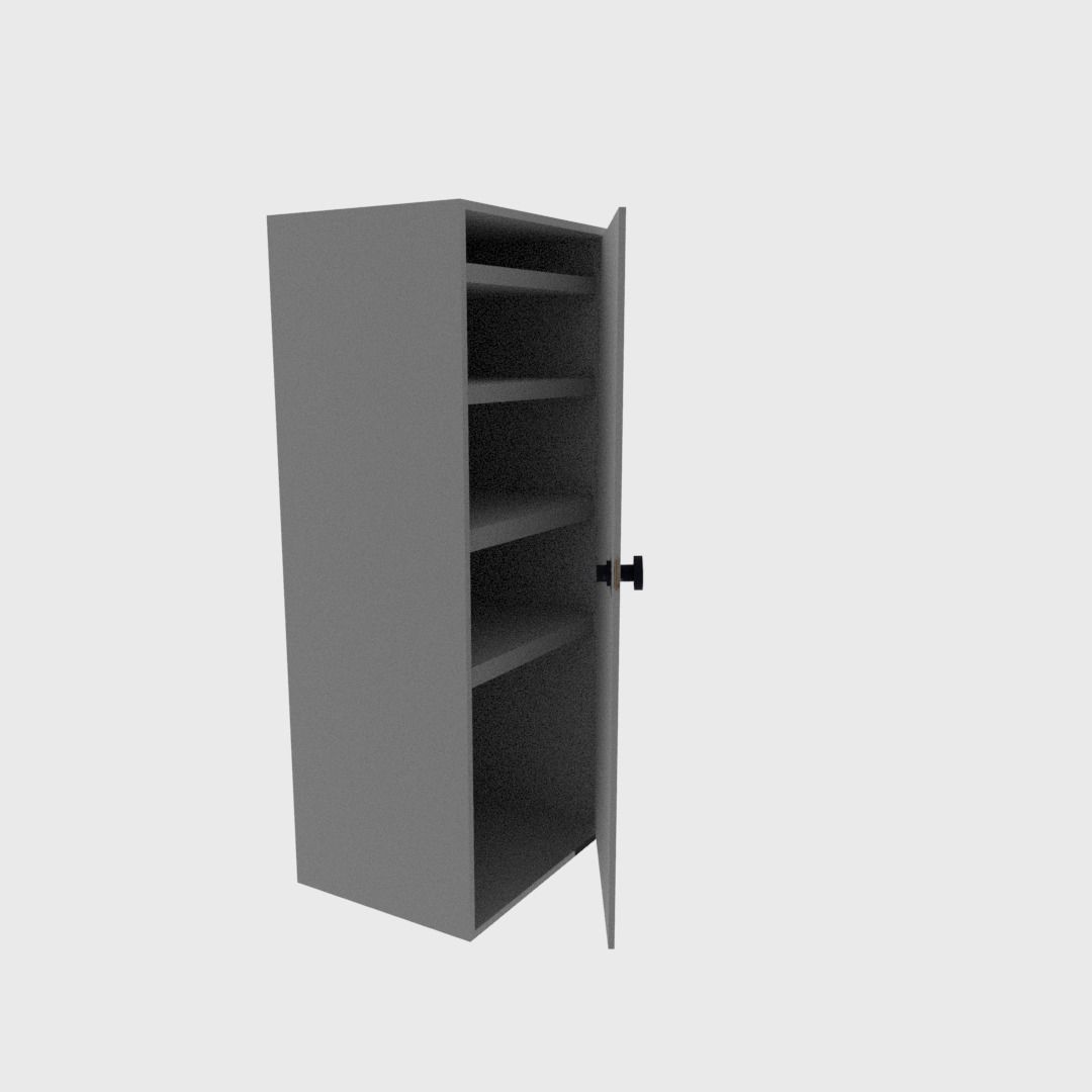 First aid cabinet  Low-poly 3D model_4