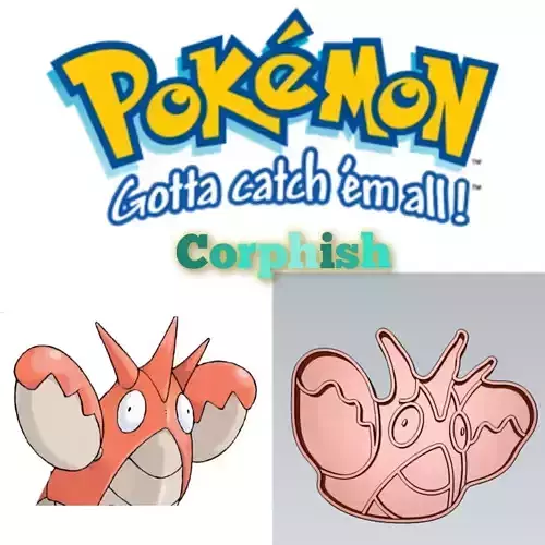 Amazing Pokemon Corphish Cookie Cutter Stamp Cake Decorating 