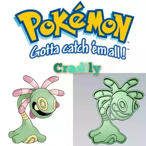 Amazing Pokemon Cradily Cookie Cutter Stamp Cake Decorating 