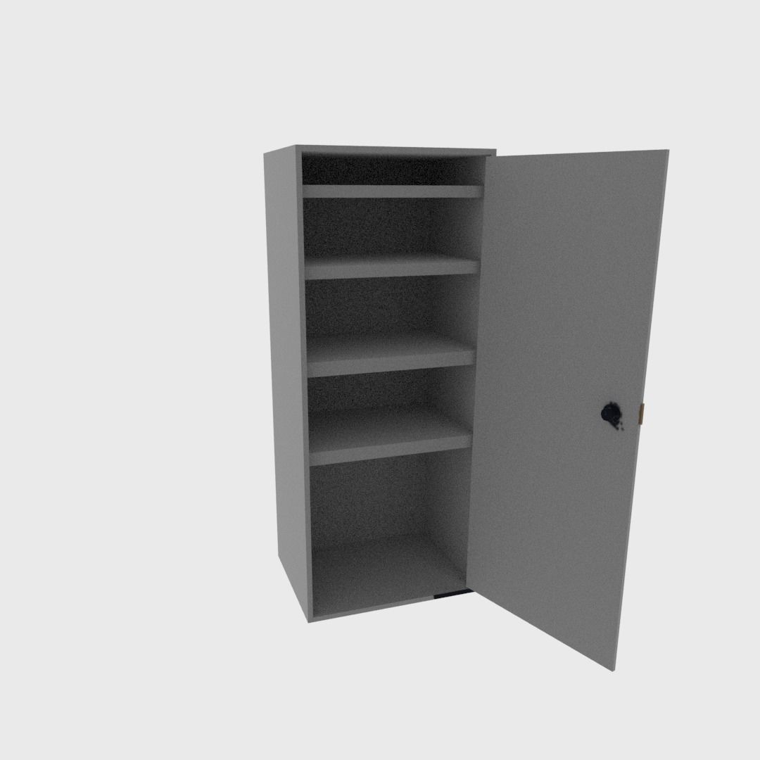 First aid cabinet  Low-poly 3D model_6