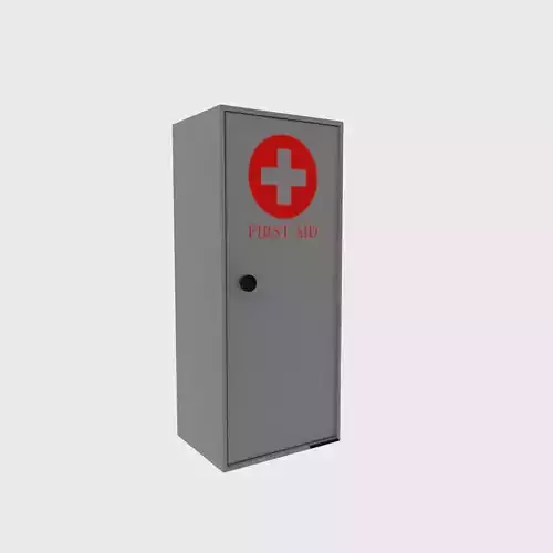 First aid cabinet  Low-poly 3D model