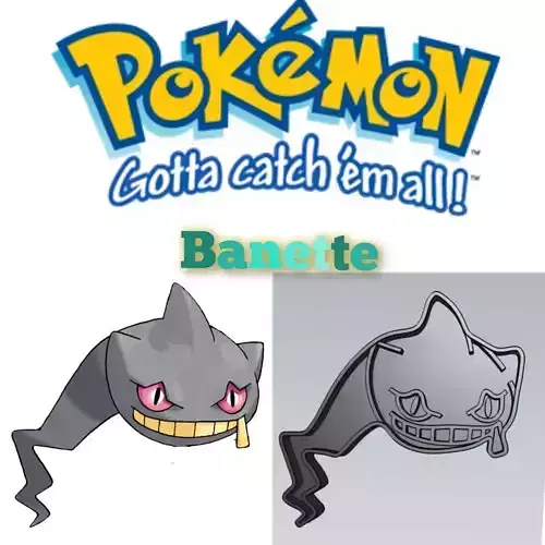 Amazing Pokemon Banette Cookie Cutter Stamp Cake Decorating  3D model