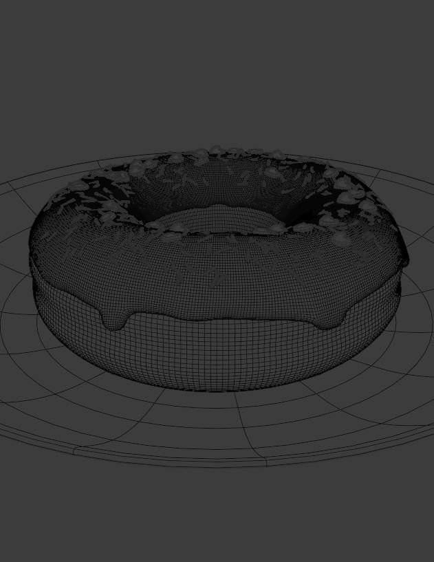 Donut icing sprinkles chocolate hearts Free 3D model_5