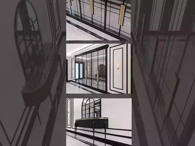 house hall entrance scene 