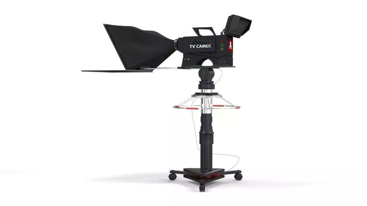 TV Broadcast Camera 3D model_0