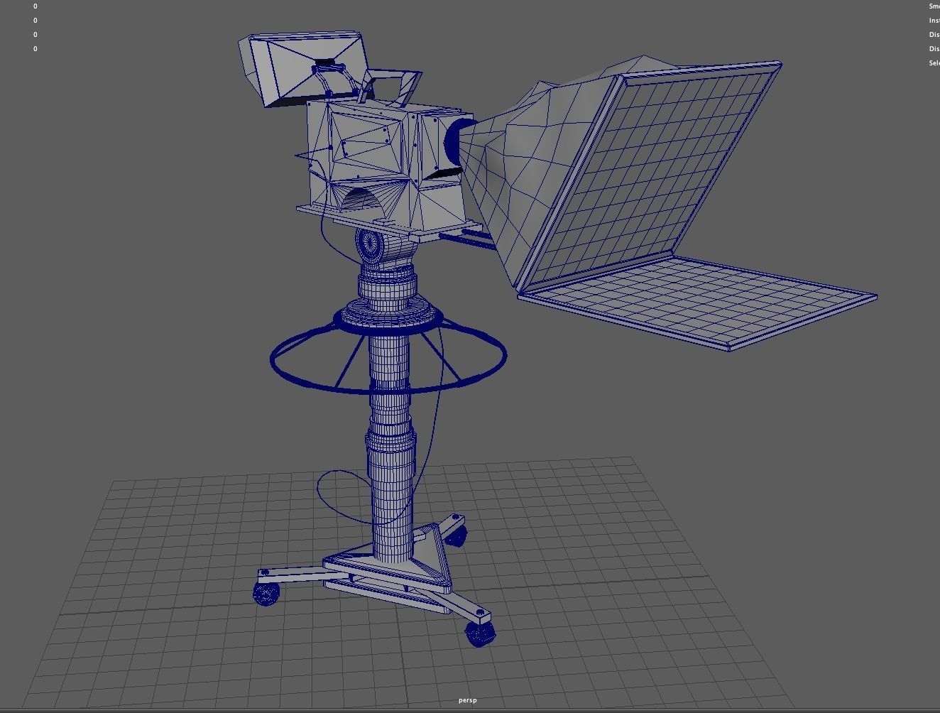 TV Broadcast Camera 3D model_8