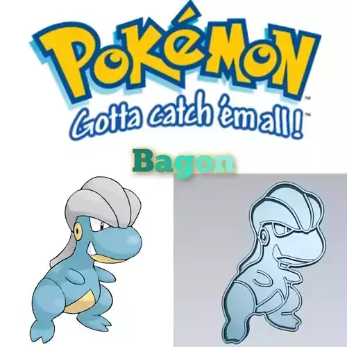 Amazing Pokemon Bagon Cookie Cutter Stamp Cake Decorating 