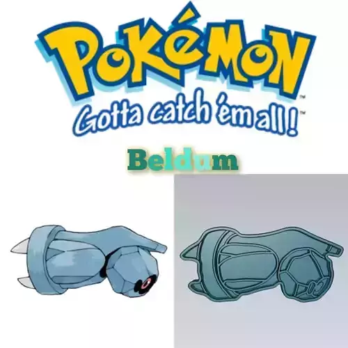 Amazing Pokemon Beldum Cookie Cutter Stamp Cake Decorating 