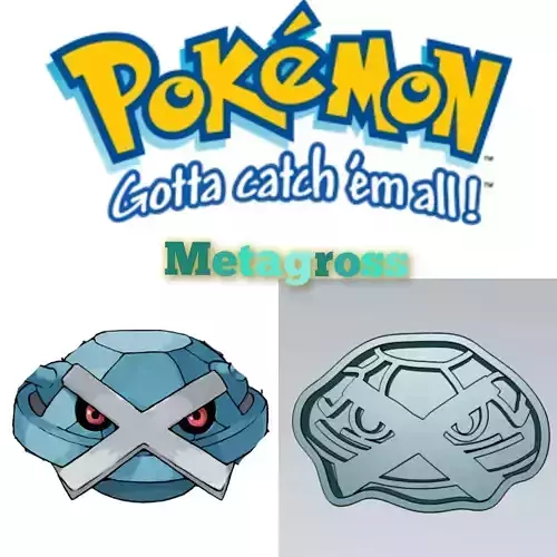 Amazing Pokemon Metagross Cookie Cutter Stamp Cake Decorating 