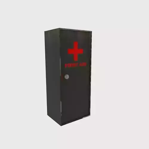 First aid cabinet  Low-poly 3D model