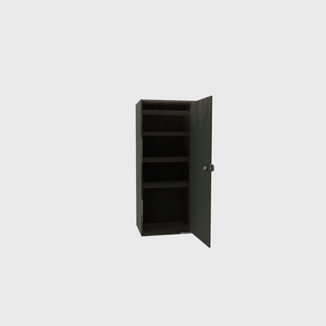 First aid cabinet  Low-poly 3D model_5