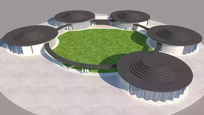 exhibition 5 halls  exterior-interior