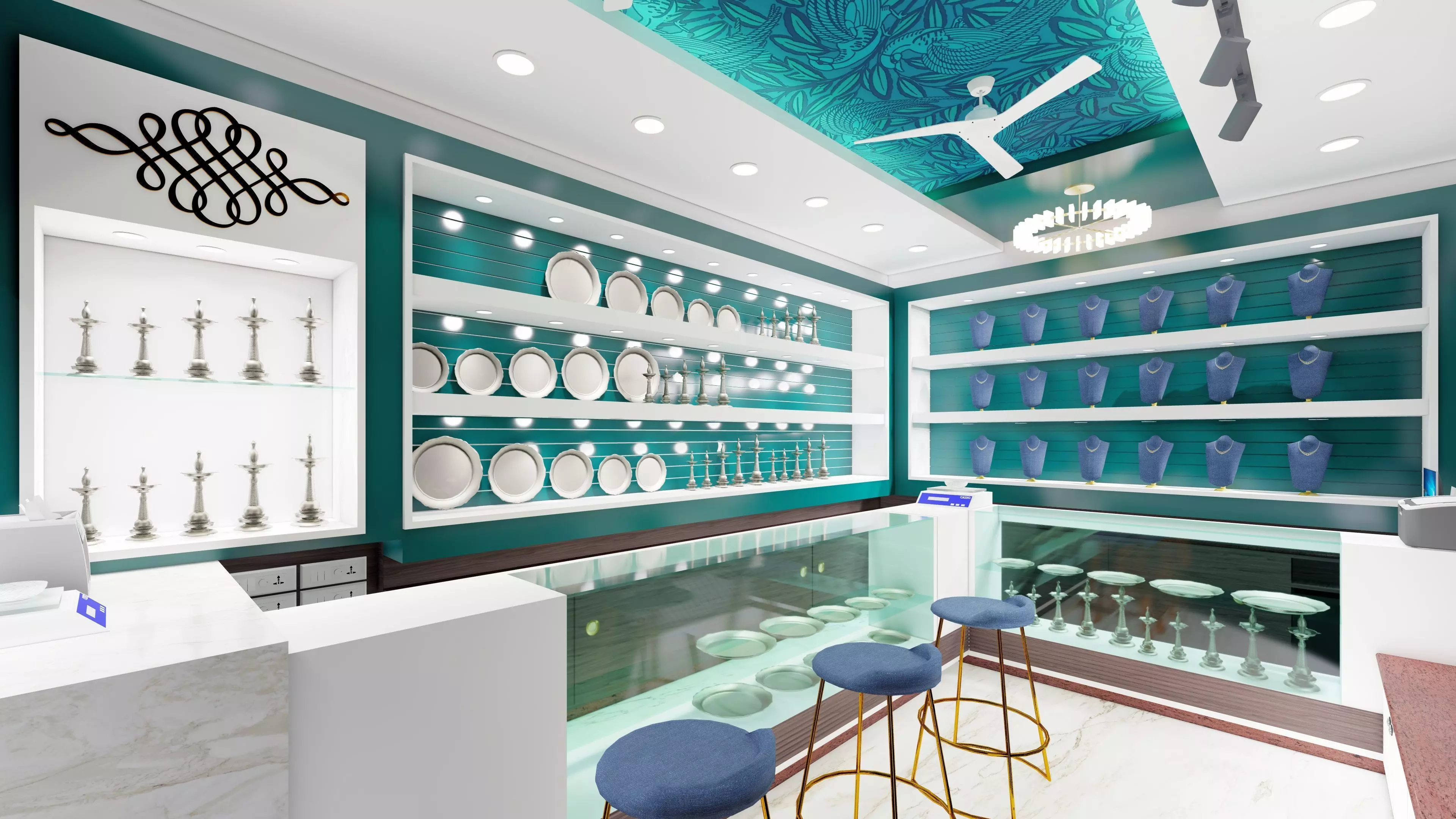 Jewellery Shop Interior Design 3D model_0