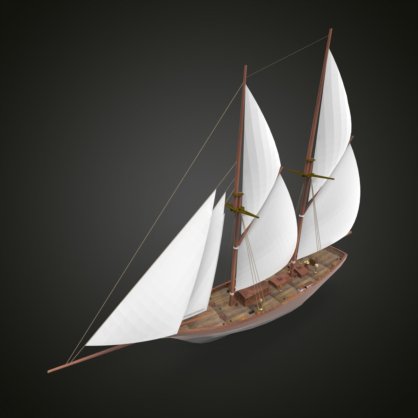 Sailing Ship I 3D model_6