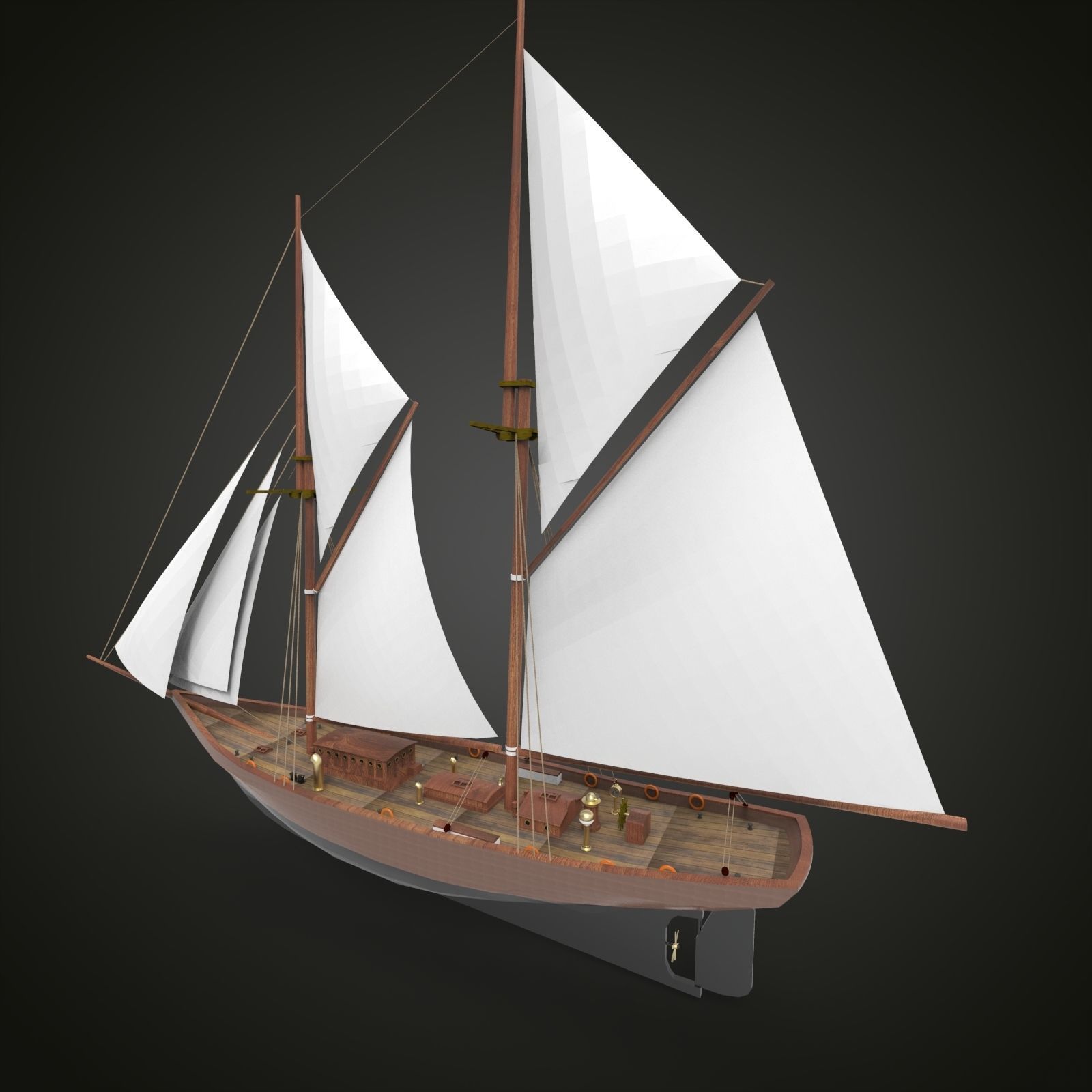 Sailing Ship I 3D model_4