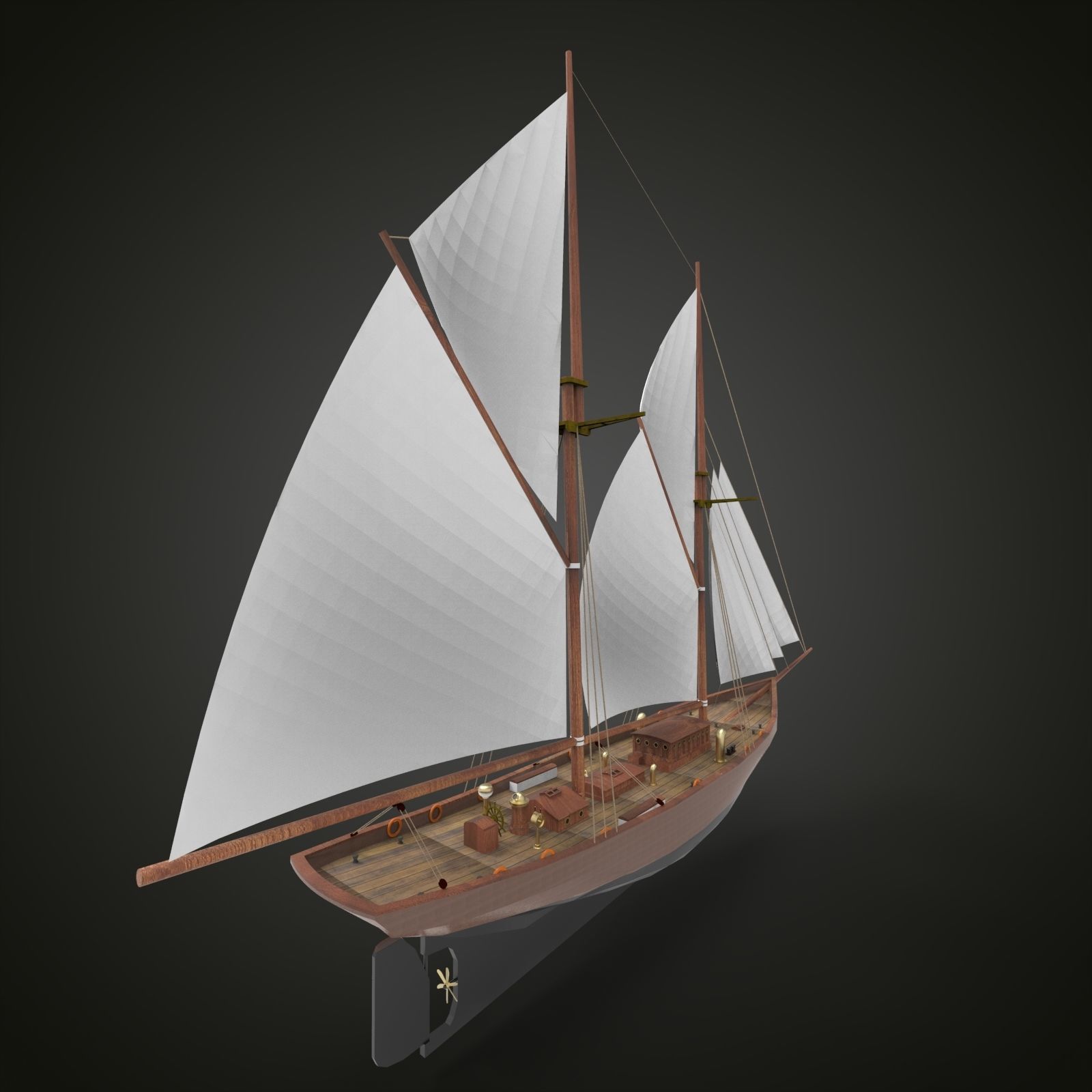 Sailing Ship I 3D model_3
