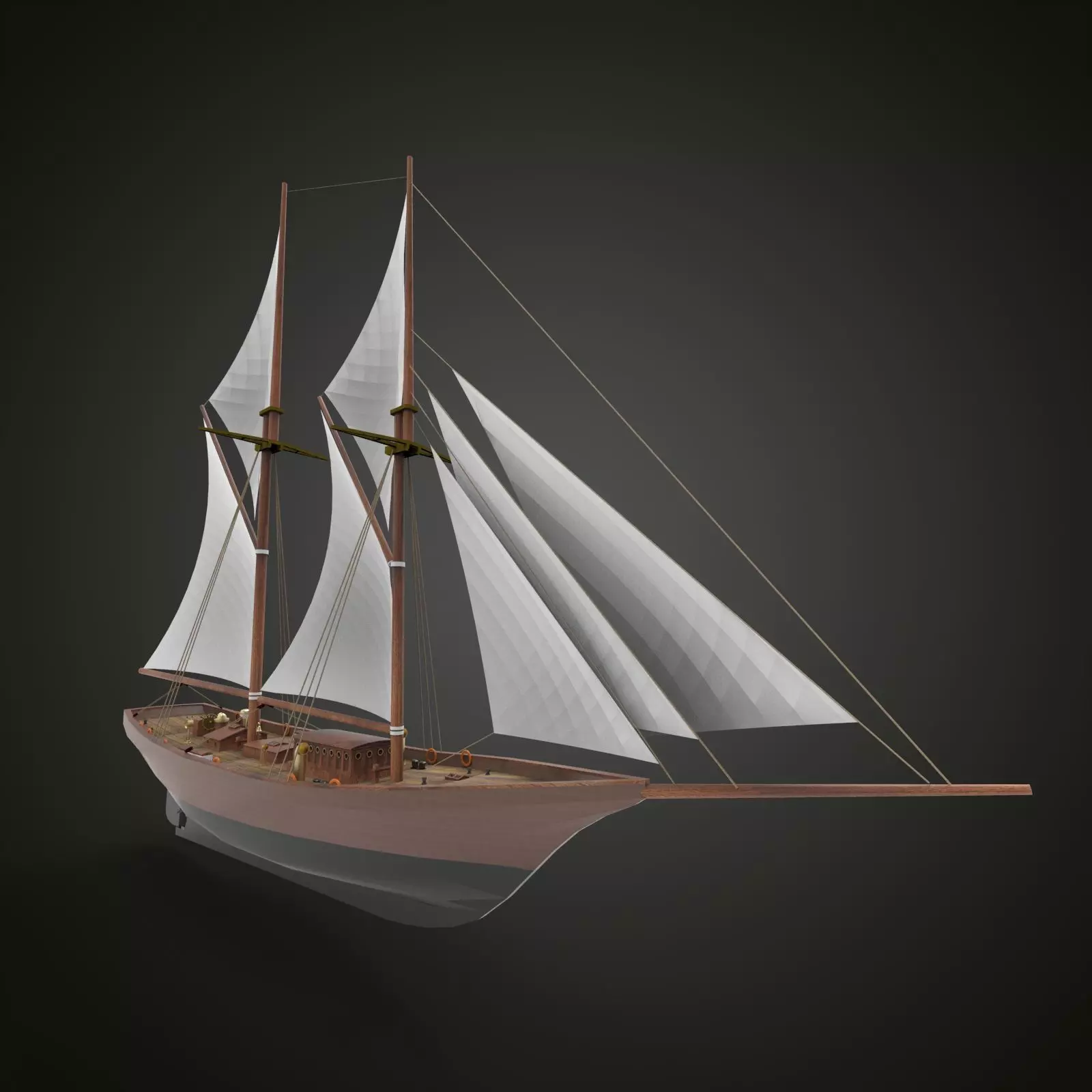 Sailing Ship I 3D model_0