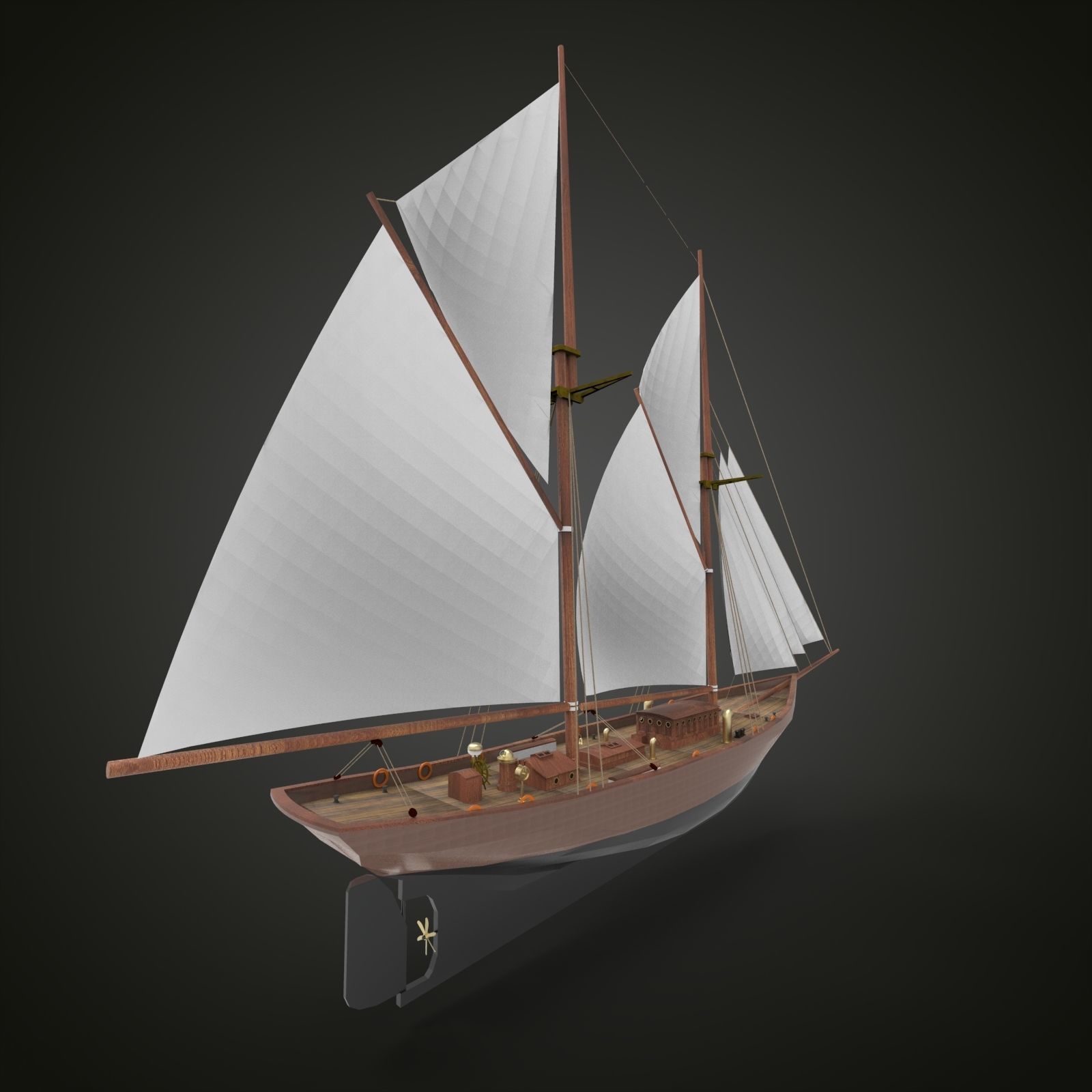 Sailing Ship I 3D model_8