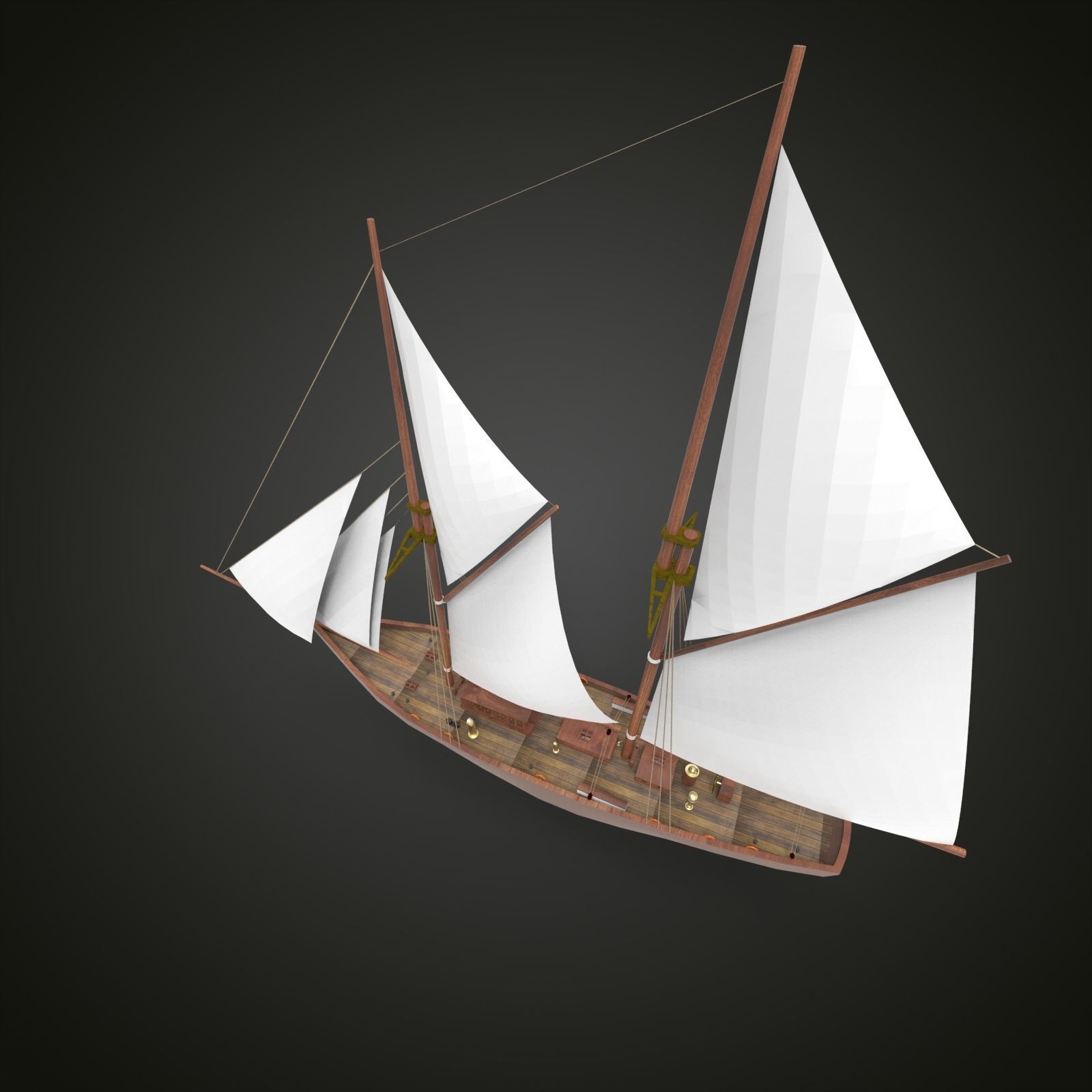 Sailing Ship I 3D model_5