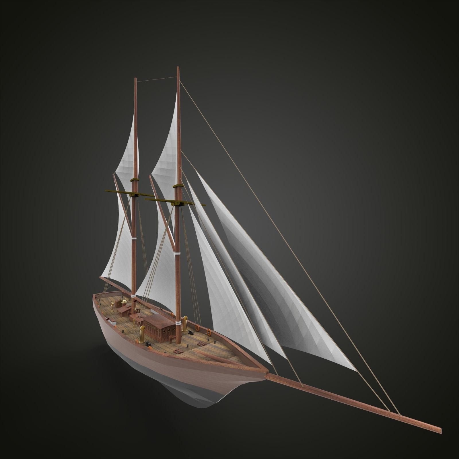Sailing Ship I 3D model_2