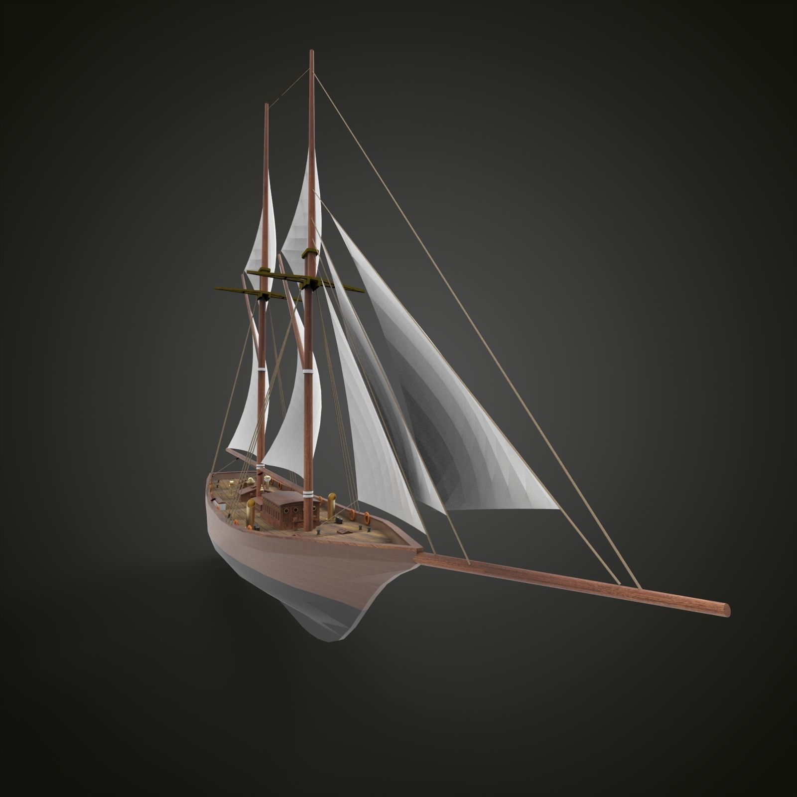 Sailing Ship I 3D model_7