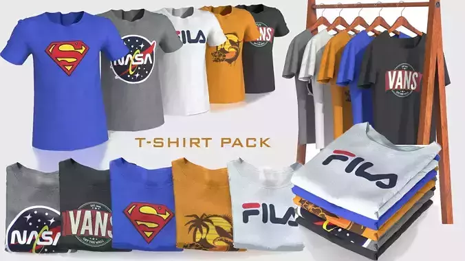 T-SHIRT PACK  3D Model Collection