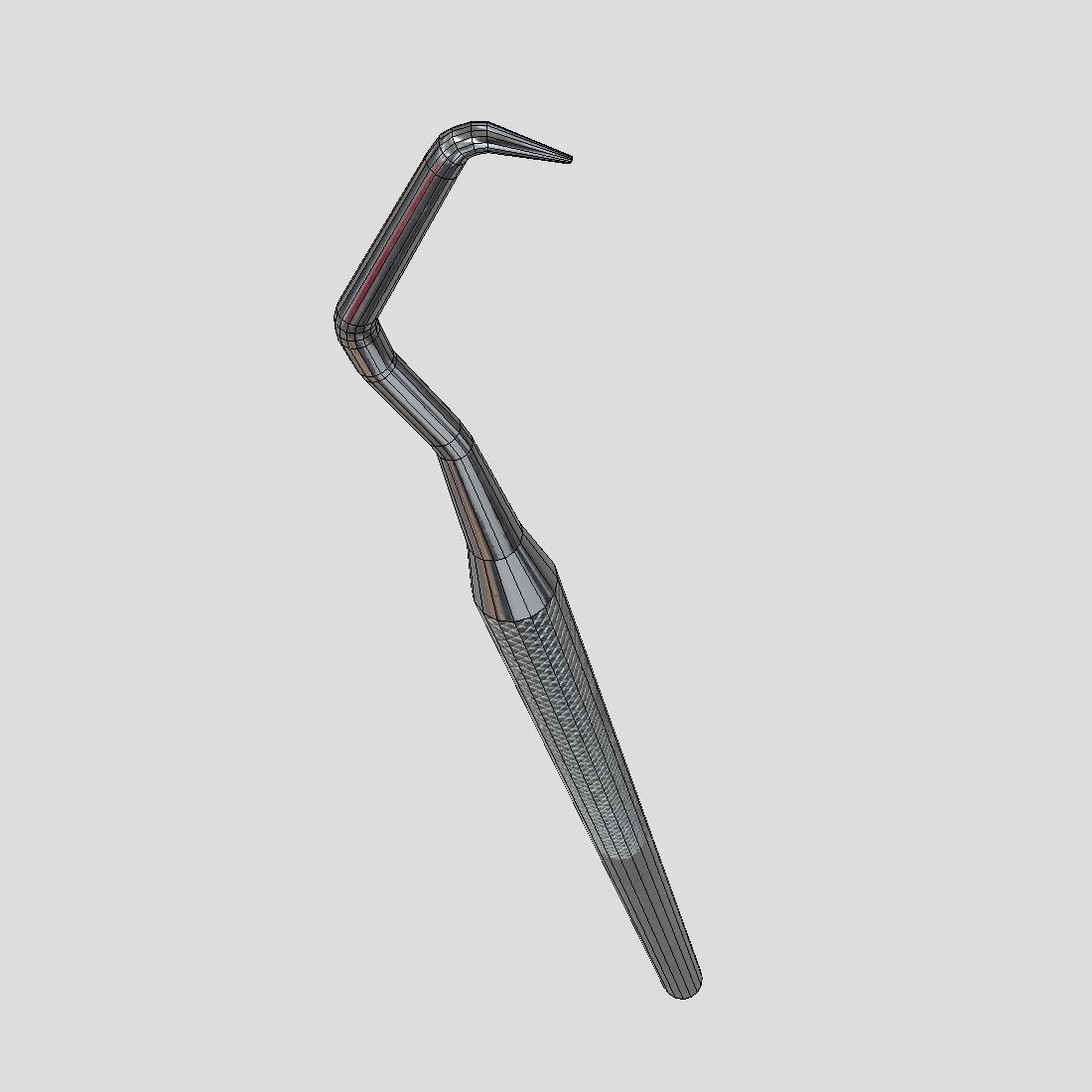 CC0 - Dental Sickle Probe Free low-poly 3D model_6